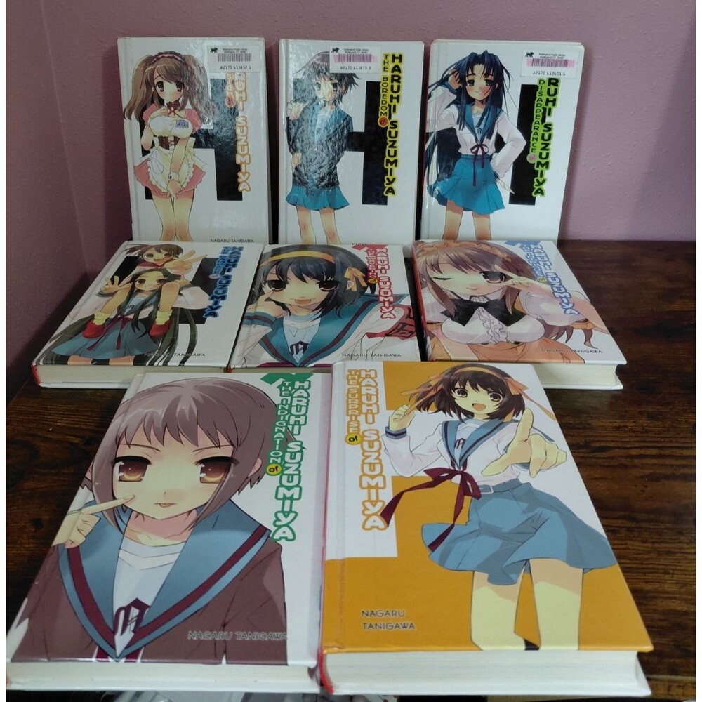 The Haruhi Suzumiya English Novel Books Lot Of 8 Hardcover (2-8 & 10)